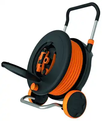 Bauhaus Fiskars slangevogn med tilbehør & slange 20 m tilbud