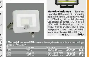 LED-projektør med PIR-sensor