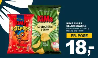 Let-Køb Kims chips eller snacks tilbud