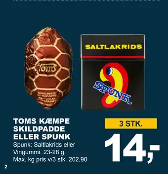 Let-Køb Toms kæmpe skildpadde eller spunk tilbud