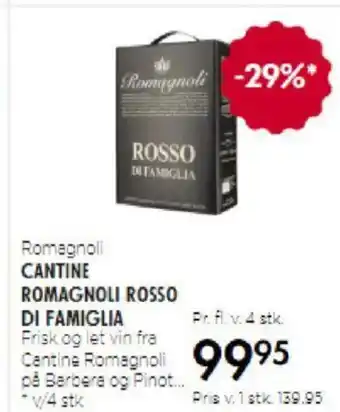 MENY CANTINE ROMAGNOLI DI FAMIGLIA tilbud
