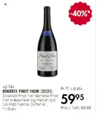 MENY BENIÈRES PINOT NOIR (2021) tilbud