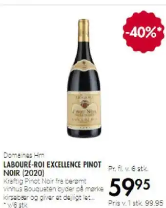 MENY LABOURÉ-ROI EXCELLENCE PINOT NOIR (2020) tilbud