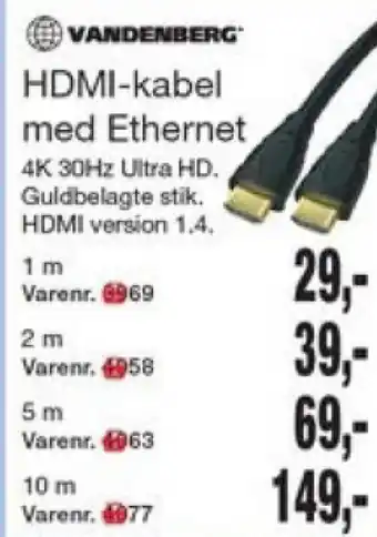 Harald Nyborg HDMI-kabel med Ethernet tilbud