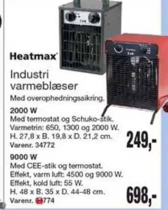 Harald Nyborg Industri varmeblæser tilbud