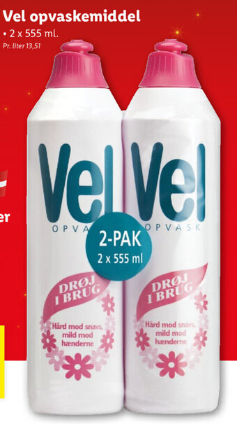Lidl Vel Opvaskemiddel tilbud