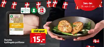 Lidl Danske Kyllingebrystfileter 280g tilbud