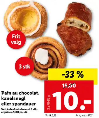 Pain Au Chocolat, Kanelsnegl Eller Spandauer