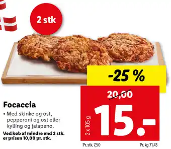 Lidl Focaccia 2x105g tilbud
