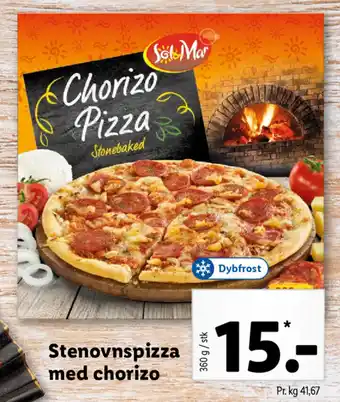 Lidl Stenovnspizza Med Chorizo 360g tilbud