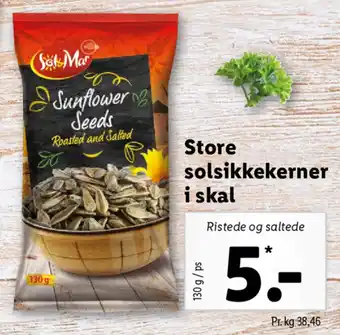 Store Solsikkekerner I Skal 130g