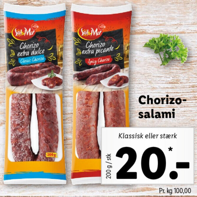 ChorizoSalami 200g tilbud hos Lidl