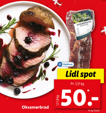 Lidl Oksemørbrad tilbud