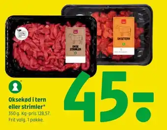 Coop 365 Oksekød i tern eller strimler tilbud
