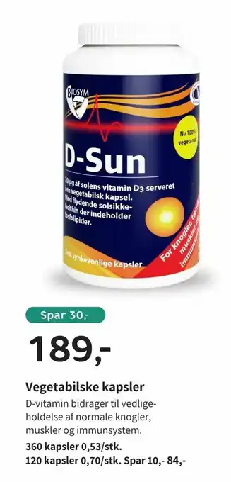 Helsam Vegetabilske kapsler tilbud