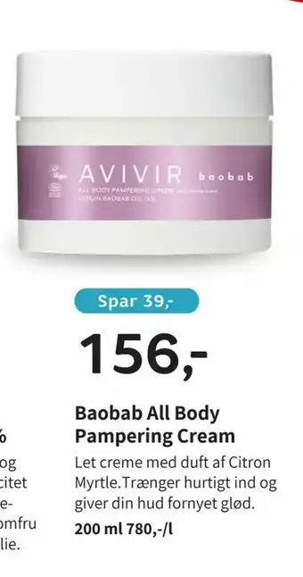 Helsam Baobab All Body Pampering Cream tilbud
