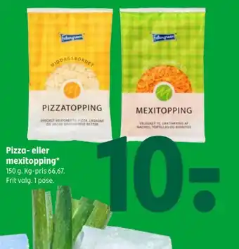 Coop 365 Pizza- eller mexitopping tilbud