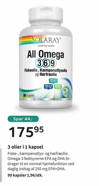 Helsam 3 olier i 1 kapsel tilbud