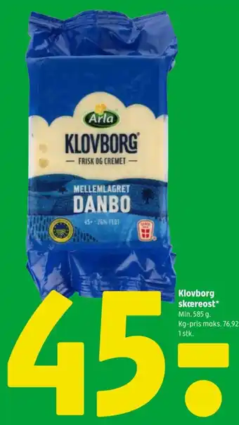 Coop 365 Klovborg skæreost tilbud