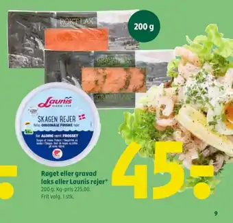 Coop 365 Røget eller gravad laks eller Launis rejer tilbud