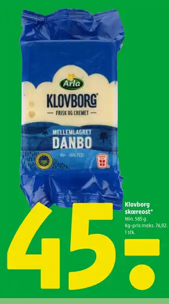 Coop 365 Klovborg skæreost tilbud