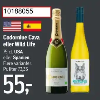 Føtex Codorniue Cava eller Wild Life tilbud