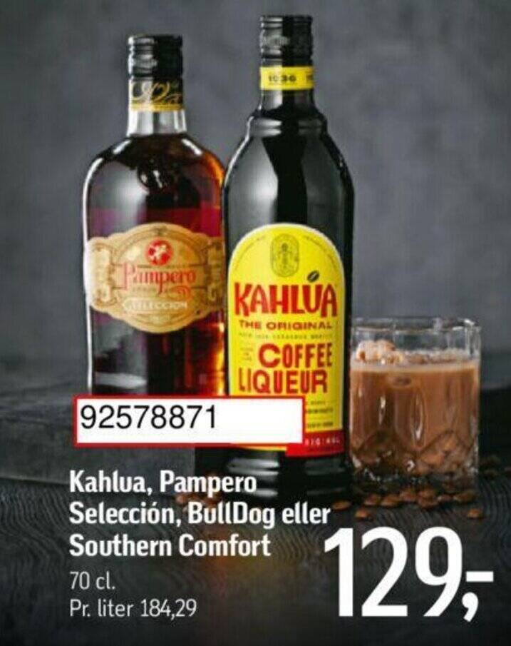 Kahlua, Pampero Selección, BullDog eller Southern Comfort tilbud hos Føtex