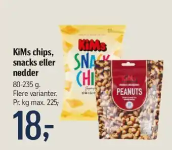 Føtex KiMs chips, snacks eller nødder tilbud