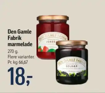 Føtex Den Gamle Fabrik marmelade tilbud