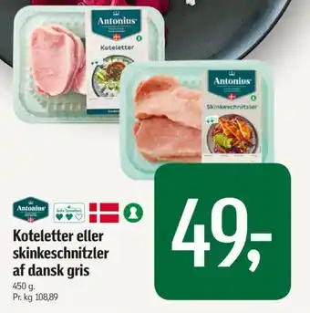 Føtex Koteletter eller skinkeschnitzler af dansk gris tilbud
