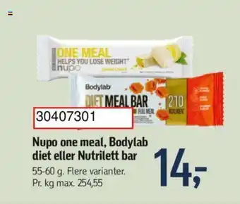Føtex Nupo one meal, Bodylab diet eller Nutrilett bar tilbud