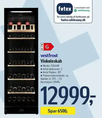 Føtex vestfrost Vinkøleskab tilbud