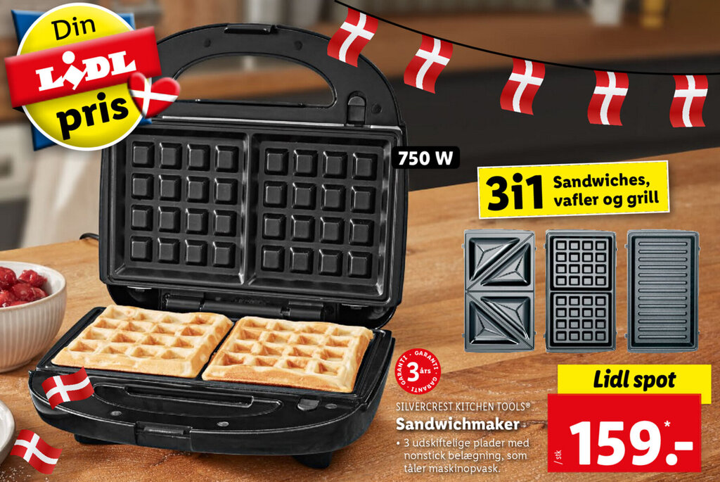Sandwichmaker tilbud hos Lidl