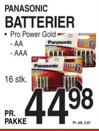 ABC Lavpris PANASONIC BATTERIER tilbud