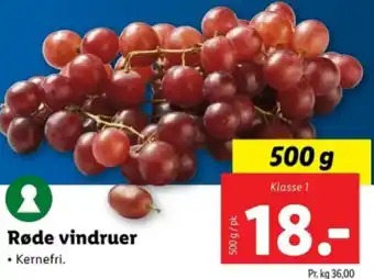 Lidl Røde vindruer tilbud