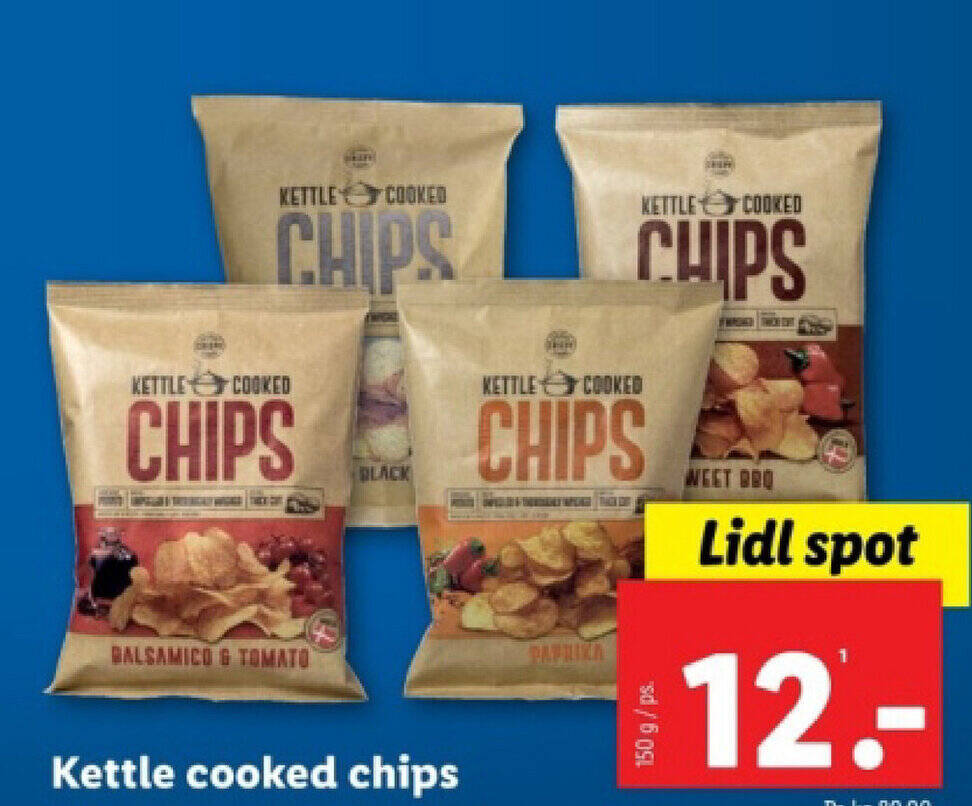 Kettle cooked chips tilbud hos Lidl