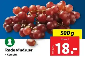 Lidl Røde vindruer tilbud