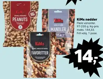 Kvickly KiMs nødder tilbud