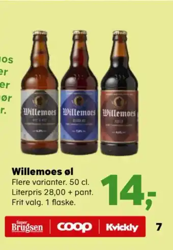 Kvickly Willemoes øl tilbud