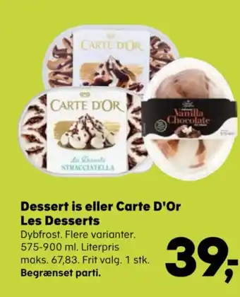 Kvickly Dessert is eller Carte D'Or Les Desserts tilbud