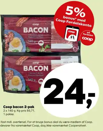 Kvickly Coop bacon 2-pak tilbud