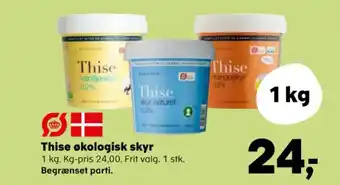 Kvickly Thise økologisk skyr tilbud
