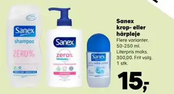 Kvickly Sanex krop- eller hårpleje tilbud