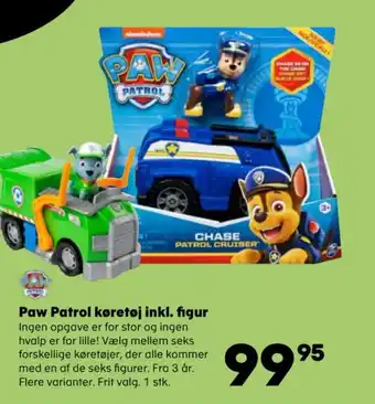 Kvickly Paw Patrol køretøj inkl. figur tilbud