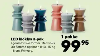 Kvickly LED bloklys 3-pak tilbud