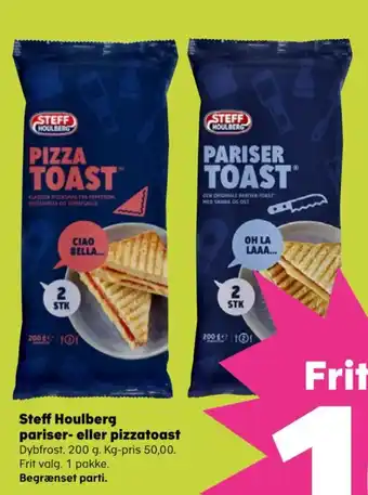 Kvickly Steff Houlberg pariser- eller pizzatoast tilbud