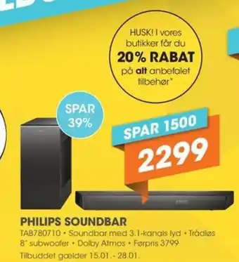 Expert PHILIPS SOUNDBAR tilbud