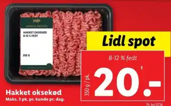 Lidl Hakket oksekød tilbud