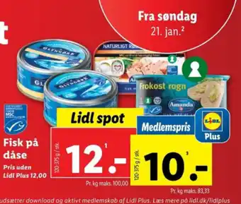 Lidl Fisk på dåse tilbud