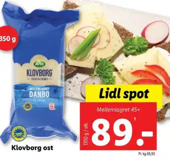 Lidl Klovborg ost tilbud